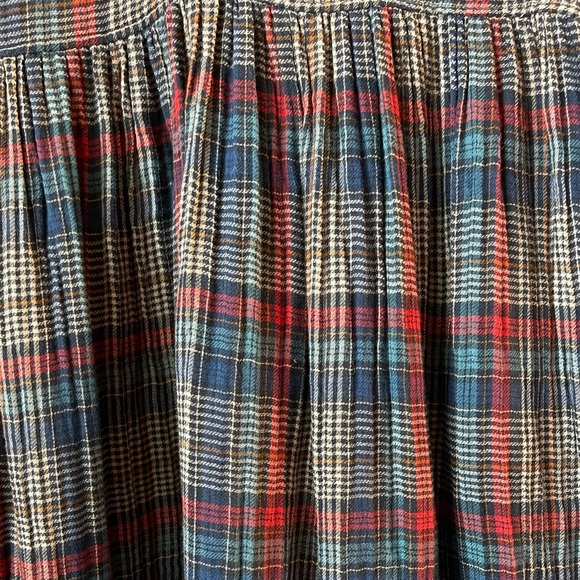 100% Cotton Natural Life Multicolor Plaid Midi Dress | Medium - Picture 10 of 14